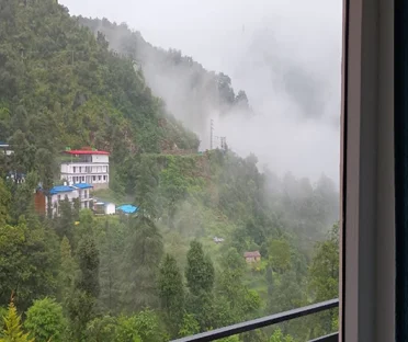 View from room of hotel adiyogi sersi kedarnath
